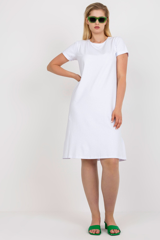 Balta kokvilnas liela izmēra kleita...