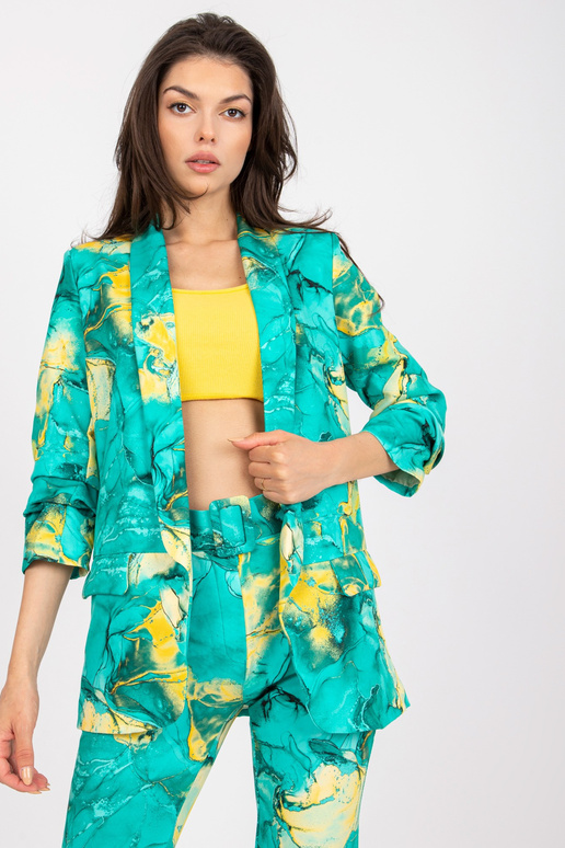 Sieviešu tirkīza vienkāršais žakete... Sieviešu tirkīza vienkāršais žakete...