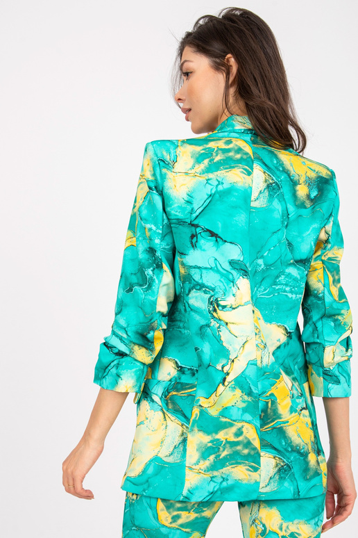 Sieviešu tirkīza vienkāršais žakete... Sieviešu tirkīza vienkāršais žakete...