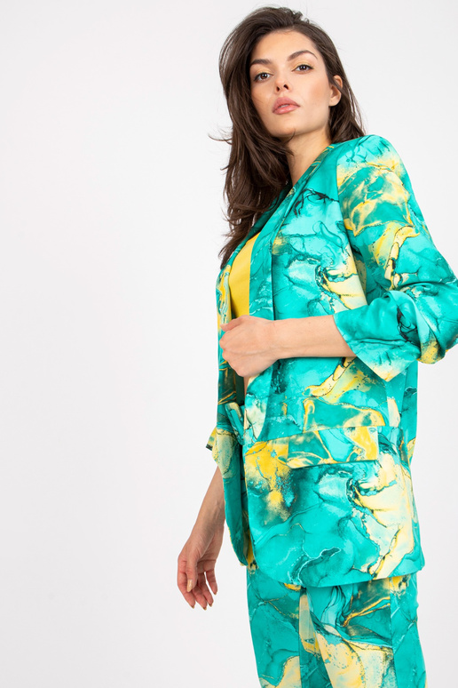 Sieviešu tirkīza vienkāršais žakete... Sieviešu tirkīza vienkāršais žakete...