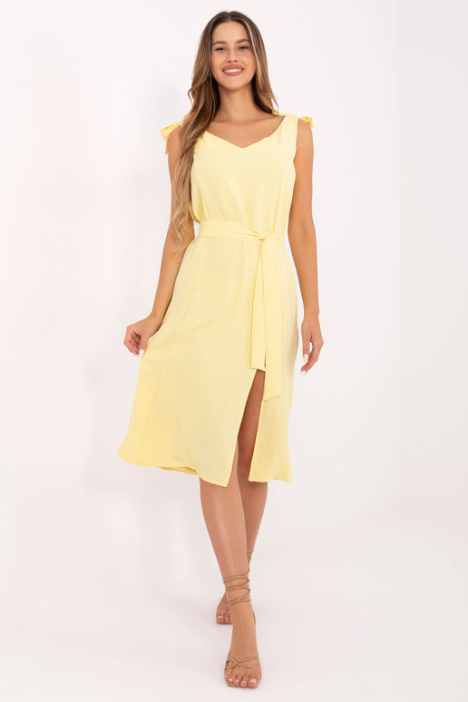 Koši dzeltena midi kleita ikdienišķa...