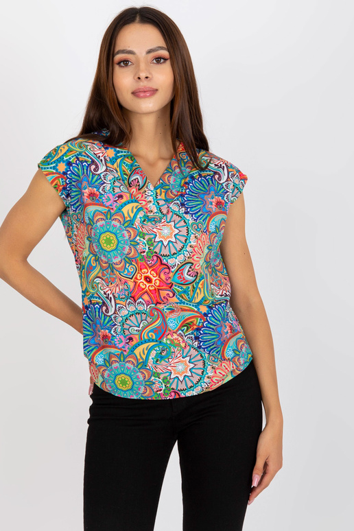 Krāsaina blūze ar V veida izgriezumu... Krāsaina blūze ar V veida izgriezumu...