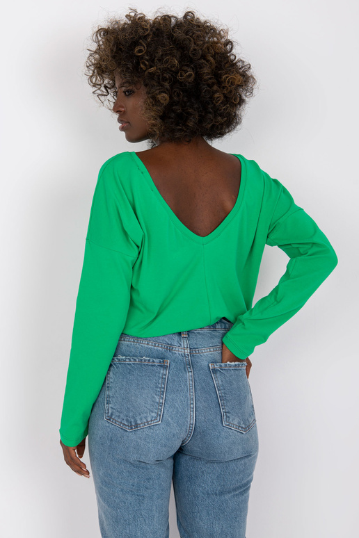 Zaļā kokvilnas pamata blūze Larissa