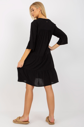 Melna viskozes boho kleita... 2