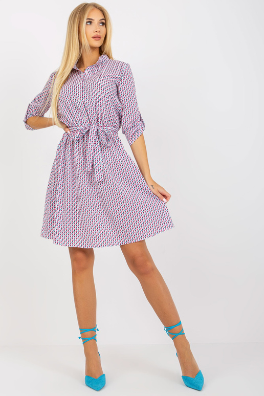 Balta un rozā ikdienas kleita ar...