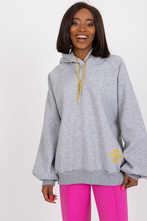 Pelēks melanžs džemperis no kokvilnas...