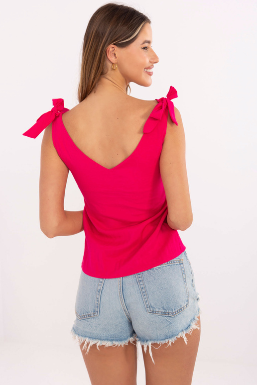 Fuksijas krāsas tops ar sasietām...