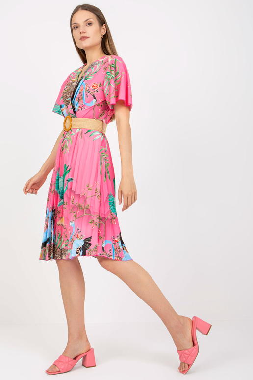 Rozā vasaras kleita ar apdrukām un...