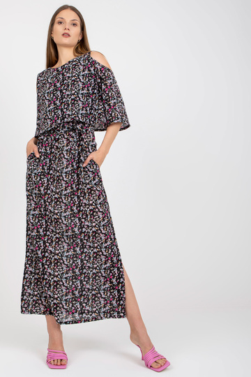 Melna puķaina maxi kleita... 2