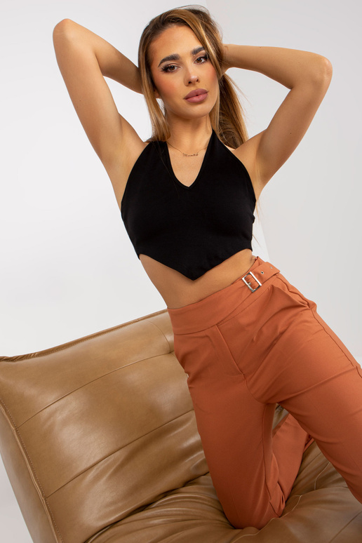 Vara sieviešu auduma bikses ar augstu...