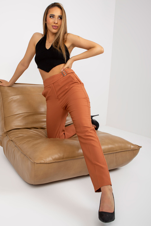 Vara sieviešu auduma bikses ar augstu...