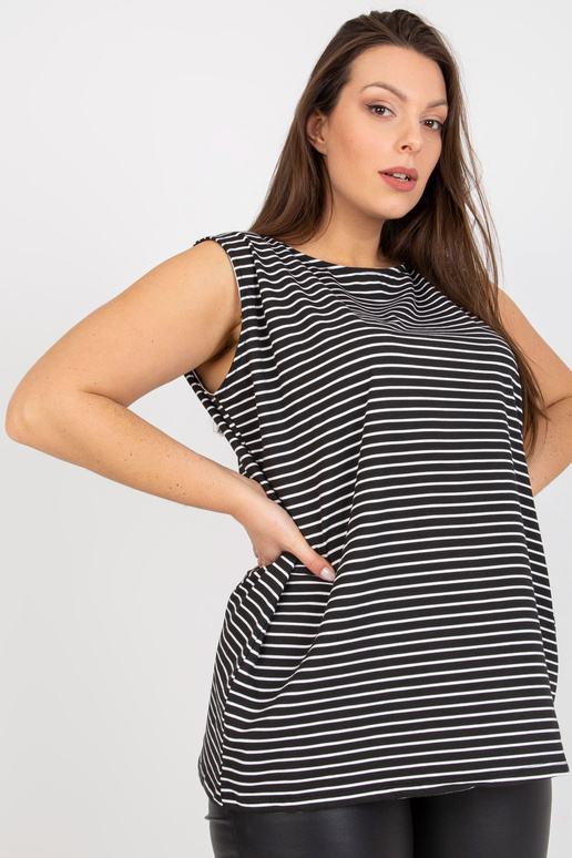 Melnbalts Liela izmēra tops bez...