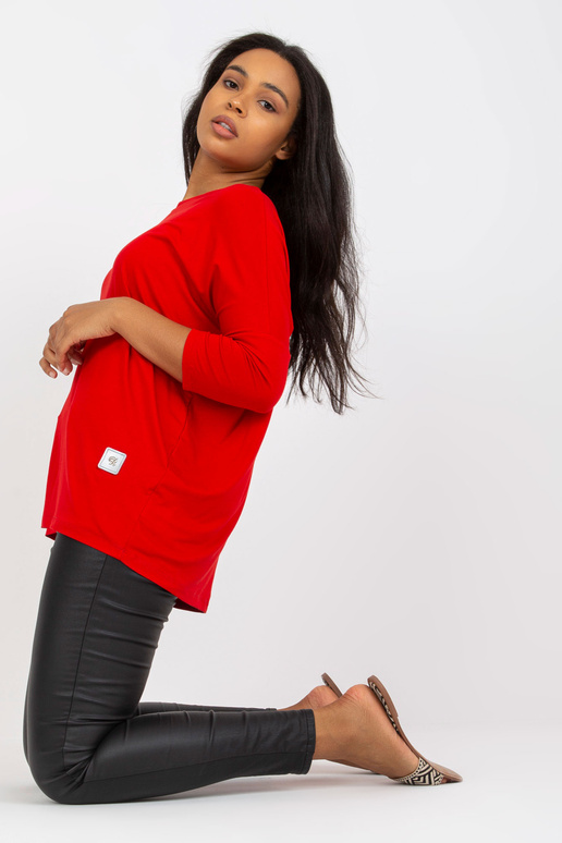 Sarkana gadījuma liela izmēra blūze...