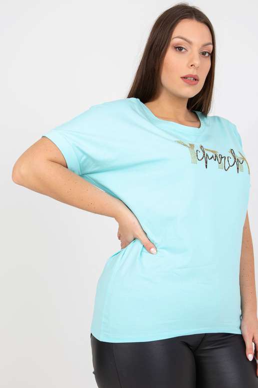 Piparmētru plus izmēra t-krekls ar...