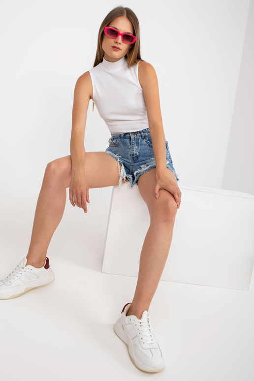 Balts pamata rievotais tops ar...