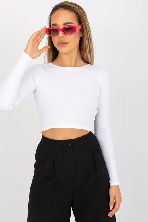 Balta rievota pamata blūze ar... Balta rievota pamata blūze ar...