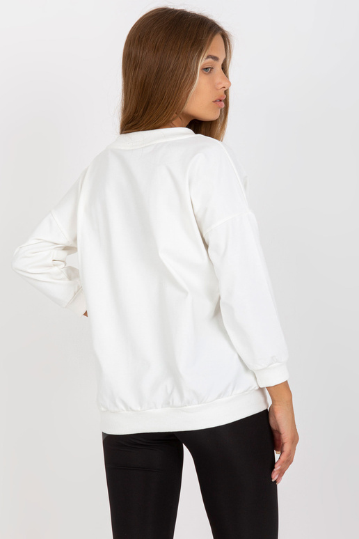 Ecru kokvilnas blūze ar V veida kakla...