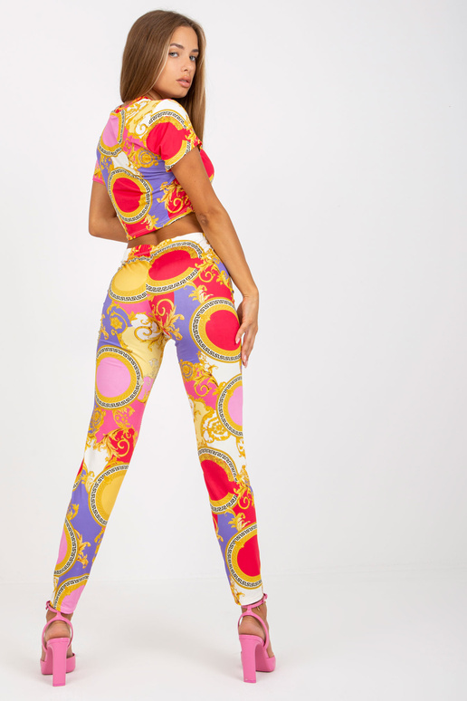 Rozā rakstains ikdienas divu gabalu...