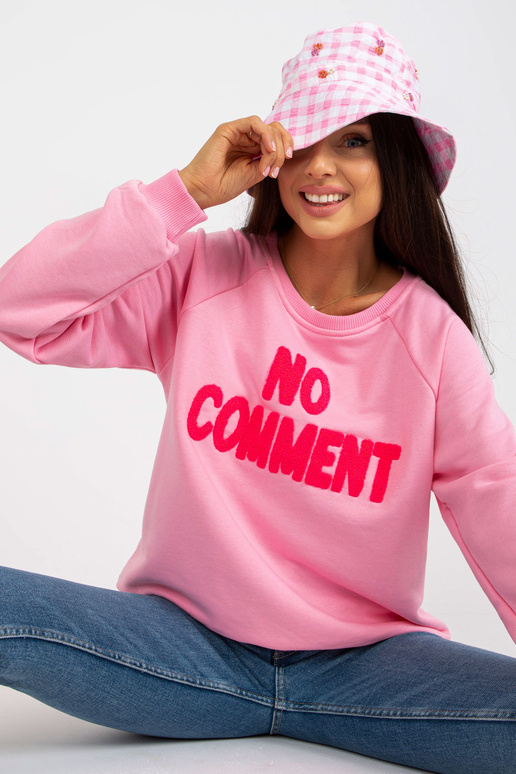 Rozā džemperis bez kapuces ar...