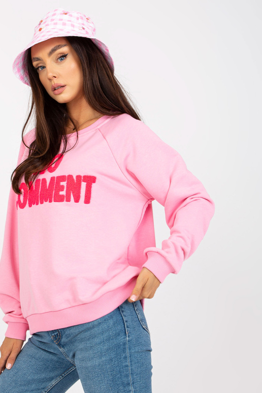 Rozā džemperis bez kapuces ar...