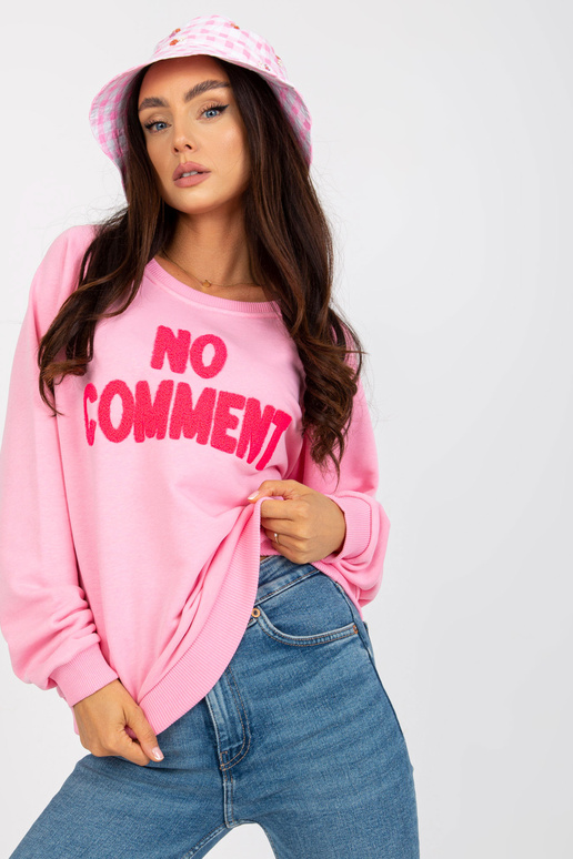 Rozā džemperis bez kapuces ar...