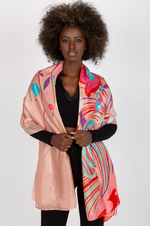 Persiku gaišs slings ar apdrukām