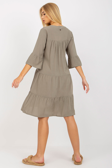 Haki krāsas viskozes kleita...