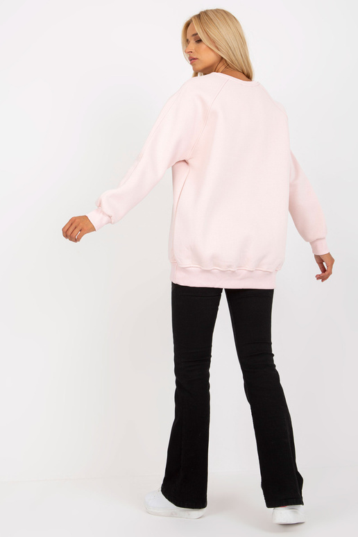 Gaiši rozā pamata sporta krekls ar...