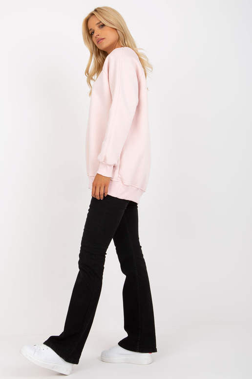 Gaiši rozā pamata sporta krekls ar...