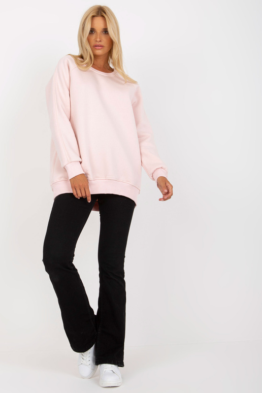 Gaiši rozā pamata sporta krekls ar...