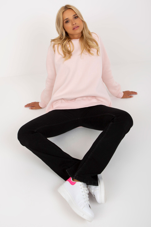 Gaiši rozā pamata sporta krekls ar...