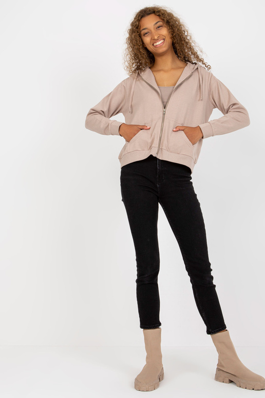 Bēšs pamata sporta krekls ar...