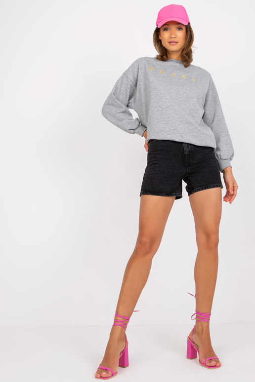 Pelēks melanžs sporta krekls ar...