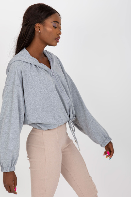 Pelēks melanža sporta krekls ar...