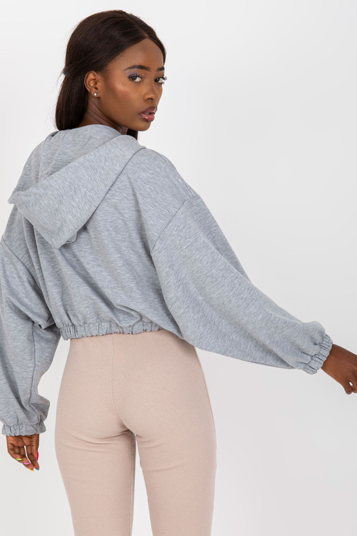 Pelēks melanža sporta krekls ar...