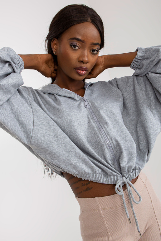 Pelēks melanža sporta krekls ar...