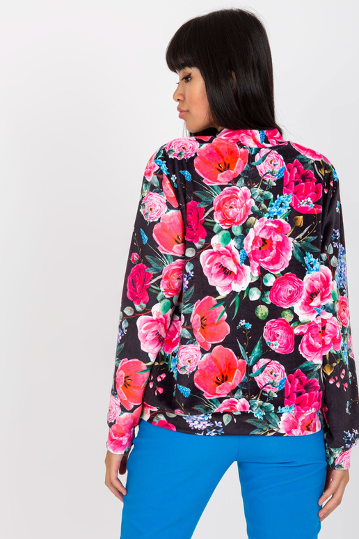 Melns un rozā velūra bomber džemperis...