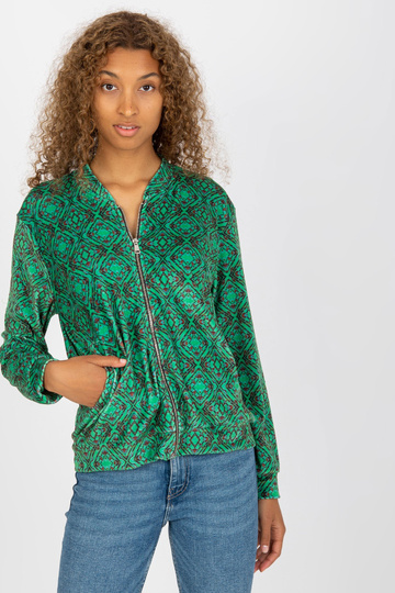 Zaļa raksta bomber...