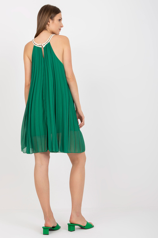 Tumši zaļa viena izmēra mini kleita...