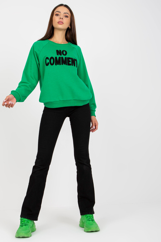 Zaļš sporta krekls bez kapuces ar...