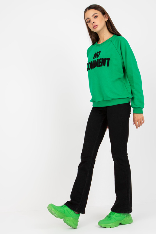 Zaļš sporta krekls bez kapuces ar...