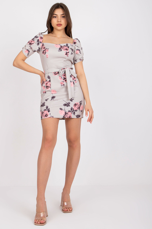 Bēša kleita ar volānām piedurknēm Ilona