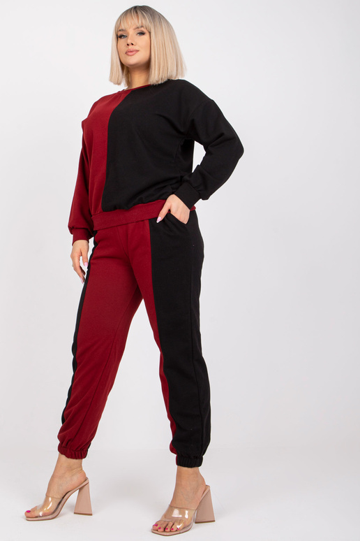 Burgundijas melns liela izmēra sporta...