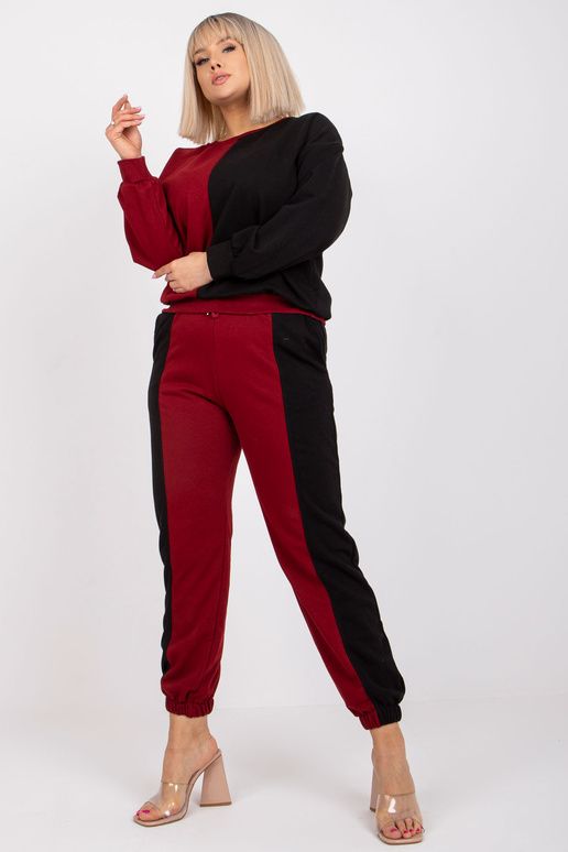 Burgundijas melns liela izmēra sporta...