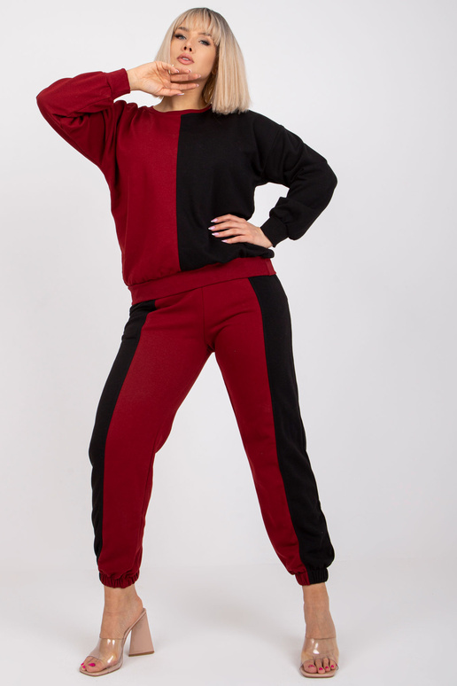 Burgundijas melns liela izmēra sporta...