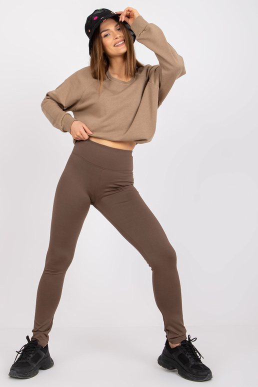 Brūni vienkārši ikdienas pamata legingi