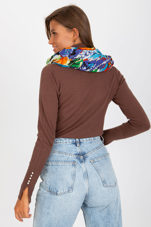 Zila un oranža šalle ar krāsainiem...