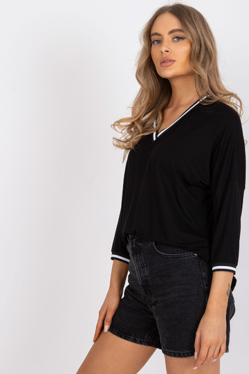 Melna brīva ikdienas blūze... 2