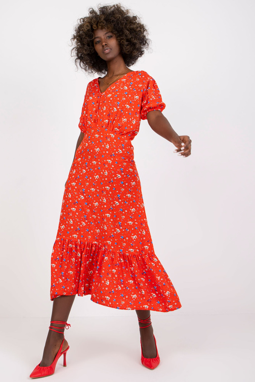 Sarkana midi kleita sievietēm ar...