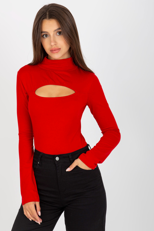 Sarkana pamata kokvilnas blūze ar... Sarkana pamata kokvilnas blūze ar...